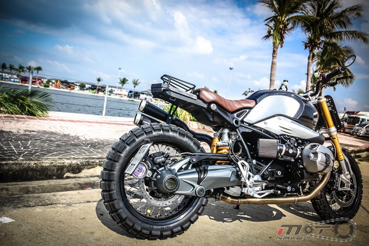 BMW R Nine T phien ban do Tracker 